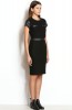 Armani Exchange - Faux Leather Trim Boucle Dress For Women