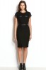 Armani Exchange - Faux Leather Trim Boucle Dress For Women