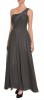 Aidan Mattox - Ruched Silk One Shoulder Beaded Evening Gown For Women