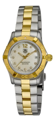 TAG Heuer - WAF1425.BB0825 Aquaracer 28mm Two-Tone Diamond Dial Watch For Women