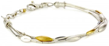 GURHAN "Wheat" Silver with High Karat Gold Accents Bracelet For Women