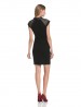 Magaschoni 39% Discount On Short-Sleeve Ponte Dress with Leather Trim For Women