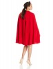 Adrianna Papell Plus-Size Cape Sheath Red Color Cocktail Dress For Women