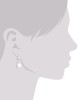 Badgley Mischka Fine Jewelry - Sterling Silver Mother of Pearl Doublet with White Diamond Earrings For Women