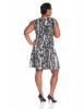 Calvin Klein Plus-Size Sleeveless Printed Pleat Front Scuba Dress For Women