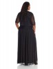 Adrianna Papell Plus-Size Elbow-Sleeve Pleated Skirt Ruched Bodic Gown With Jacket Dress For Women