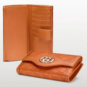 Gucci - Sukey Wallet in Orange Guccissima Leather For Women