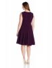 Calvin Klein Plus-Size Crew Neckline Sleeveless Solid Flare Dress For Women