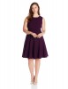 Calvin Klein Plus-Size Crew Neckline Sleeveless Solid Flare Dress For Women