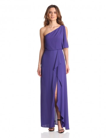 Discounted Price For BCBGMAXAZRIA - Kendal One Shoulder Gown With Cascade For Women