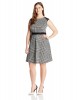 Calvin Klein Plus-Size Princess Seaming Fit and Flare Dress For Women