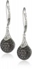 Badgley Mischka Fine Jewelry - Round Pave Black and White Diamond Earrings For Women