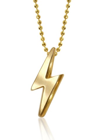 Alex Woo - "Little Rock Star" Yellow Lightening Bolt Pendant Necklace For Women