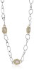 Kara Ross - "Kara Link" Sterling Silver and 18k Gold Accent with Mother-Of-Pearl Necklace For Women