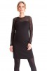 Seraphine Lacie Polka Dot Mesh Maternity Black Dress