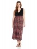 Karen Kane Plus-Size Surplice Neck Print Maxi Tank Sleeveless Dress For Women