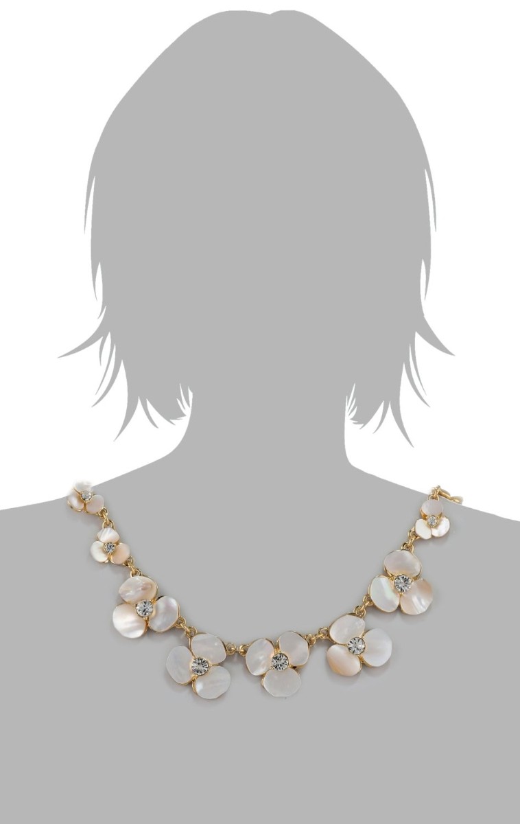 Kate Spade New York "Disco Pansy" Single Strand Short Necklace, 16" For
